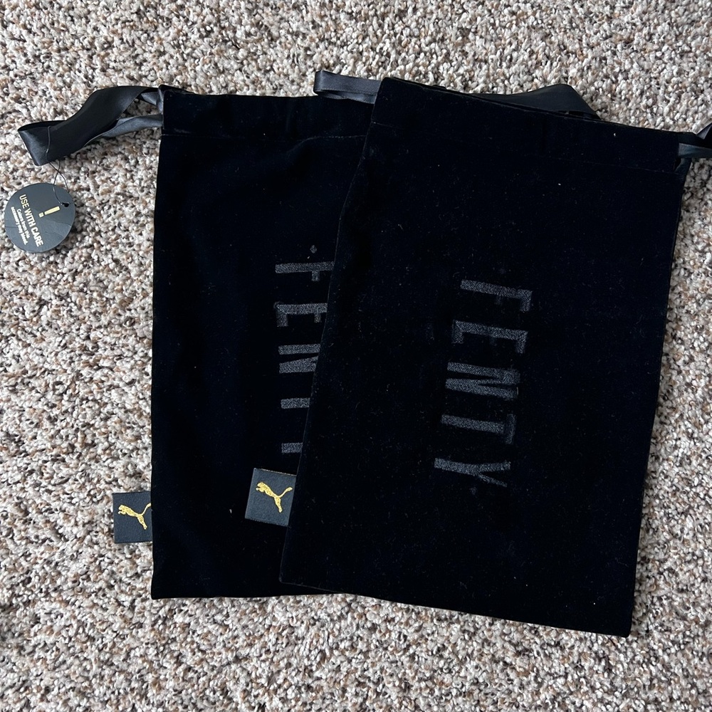 New fenty x puma velvet shoe dust bag